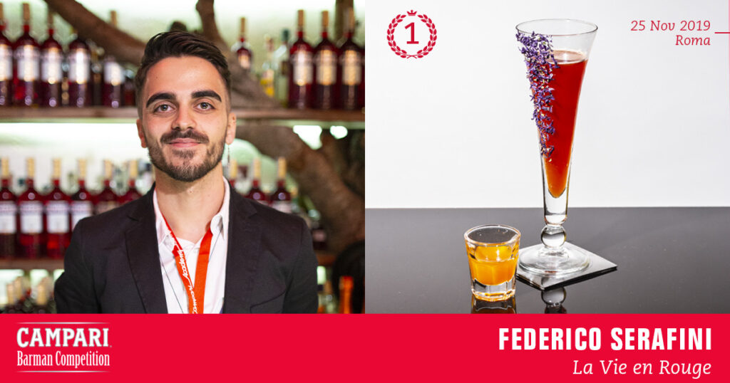 Campari Barman Competition Federico Serafini La Vie en Rouge Coqtail Milano