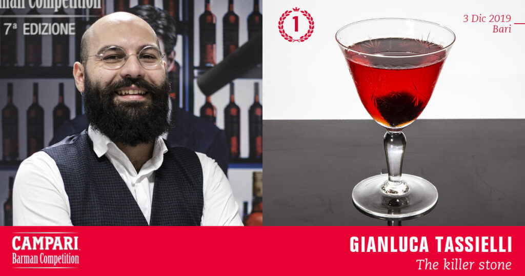 Campari Barman Competition Gianluca Tassielli The killer stone Coqtail Milano