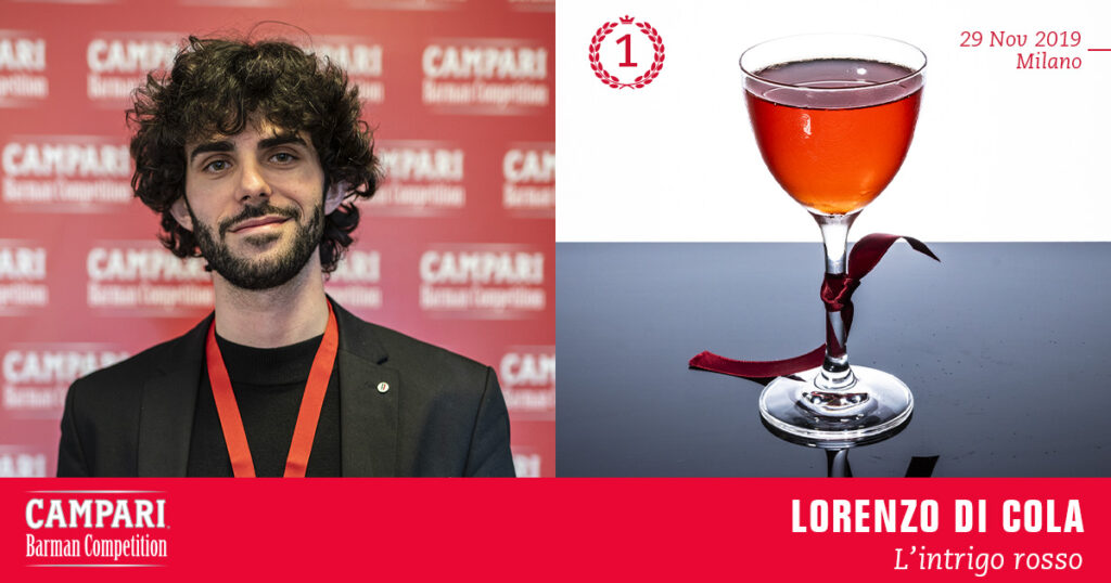 Campari Barman Competition Lorenzo Di Cola L'Intrigo Rosso Coqtail Milano