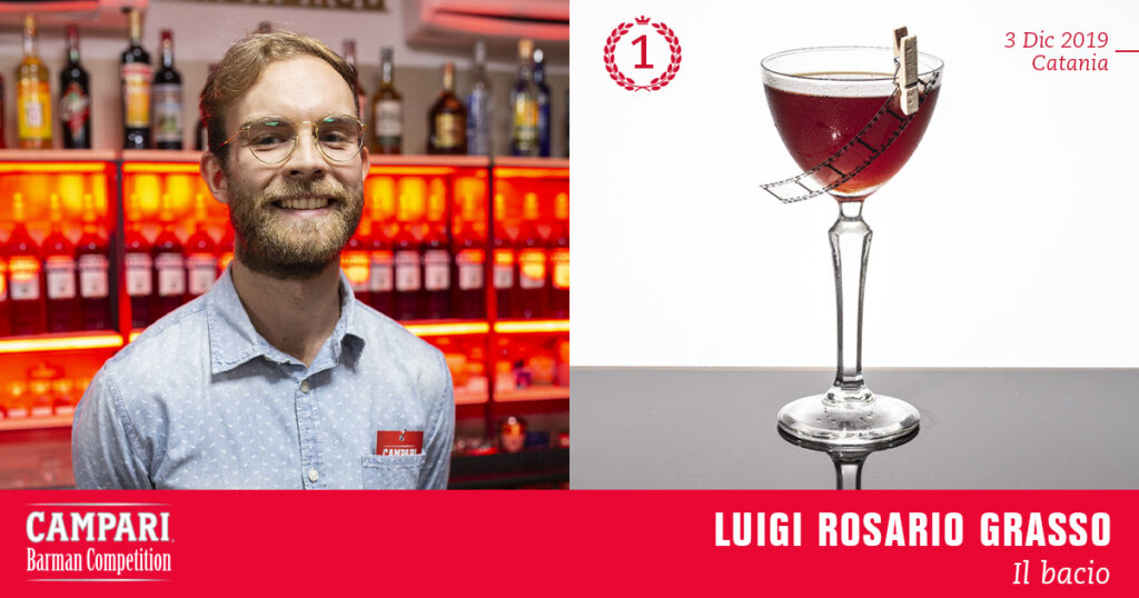 Campari Barman Competition Luigi Rosario Grasso Il Bacio Coqtail Milano