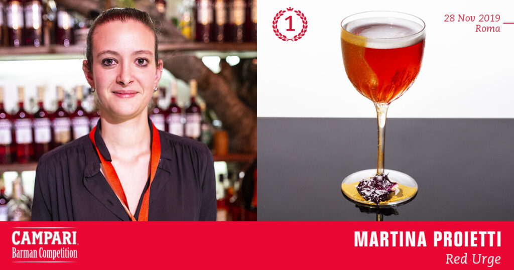 Campari Barman Competition Martina Proietti Red Urge Coqtail Milano