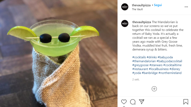 Perchè Baby Yoda è diventato un cocktail virale su Instagram Coqtail Milano