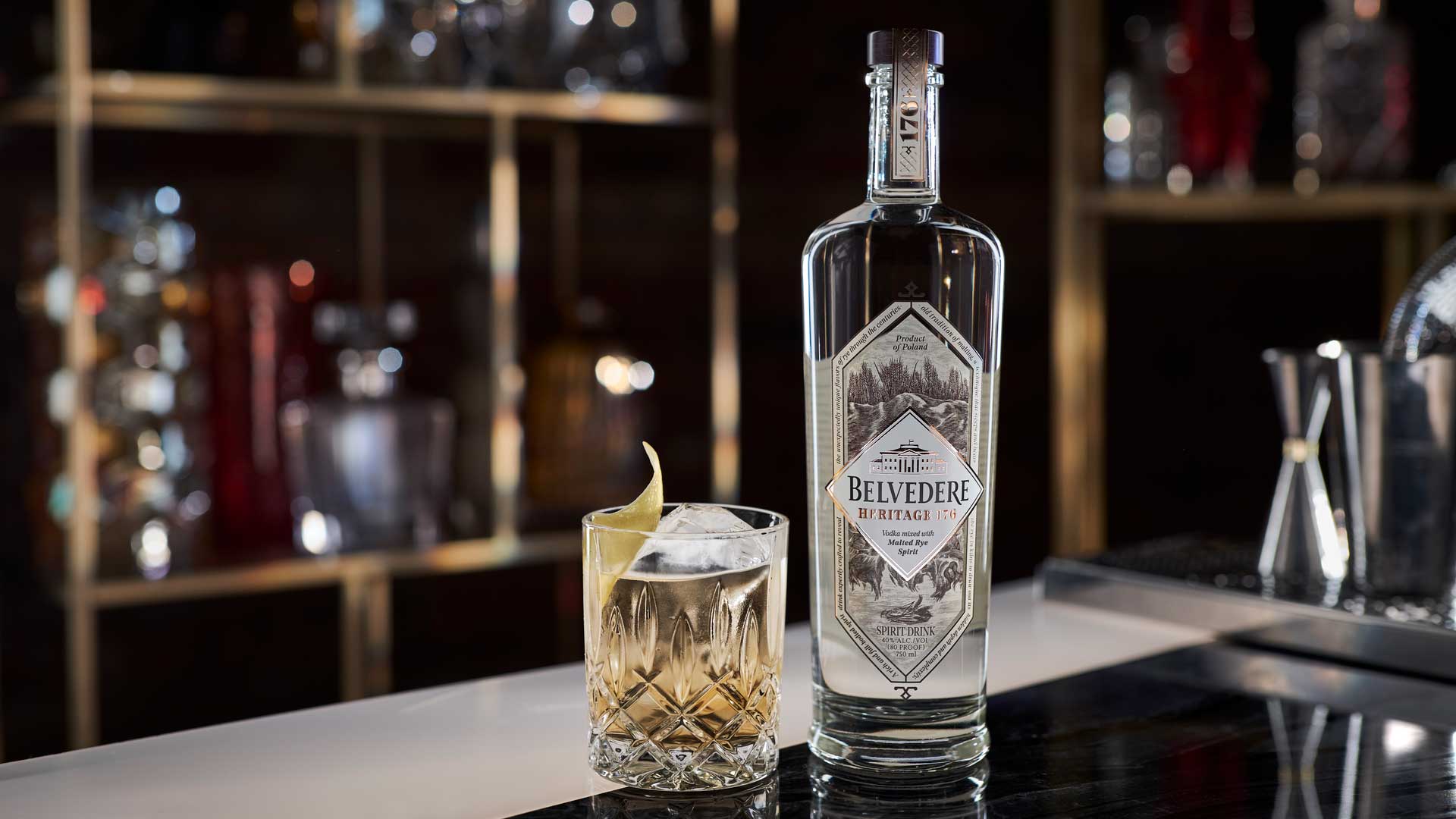 Belvedere vodka mixed with malted rye spirit