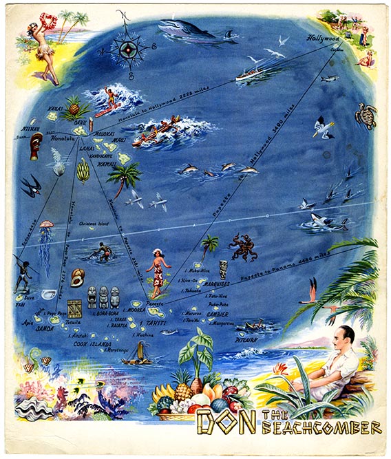 Menu Don the Beachcomber Hollywood 1943 California Historical Society Digital